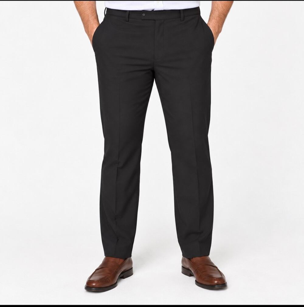 IZOD Performance Stretch Comfort Flex Dress Pants Men’s 38 Charcoal Twill